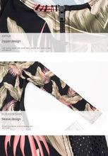 Load image into Gallery viewer, High waist One Piece Long Sleeve Sunscreen Snorkelling Swimwear
