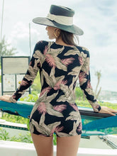 Load image into Gallery viewer, High waist One Piece Long Sleeve Sunscreen Snorkelling Swimwear