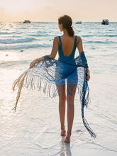 Load image into Gallery viewer, Blue Vline One Shoulder Swimwear (2 colour)