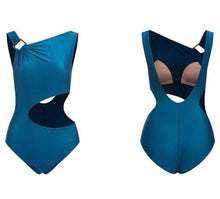 Load image into Gallery viewer, Blue Vline One Shoulder Swimwear (2 colour)