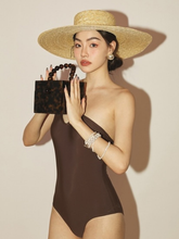 Load image into Gallery viewer, Retro One Shoulder Empire Teardrop Backless swimsuit (4 Colors)