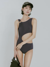 Load image into Gallery viewer, Blue Vline One Shoulder Swimwear (2 colour)