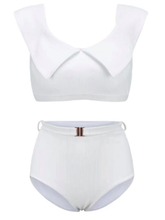 Load image into Gallery viewer, Retro Sexy World Shoulder High Waist Bikini