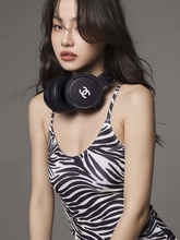 Load image into Gallery viewer, Roca Simple Black and White Zebra Print Open Back Swimwear