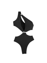 Load image into Gallery viewer, One Shoulder Hollowed- Out One Piece (7 Colors)