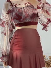 Load image into Gallery viewer, Maternity Two Piece Split Skirt Swimwear with chest pad