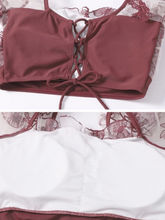 Load image into Gallery viewer, Maternity Two Piece Split Skirt Swimwear with chest pad