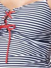 Load image into Gallery viewer, Nautical Stripe Maternity Swimwear Tankini