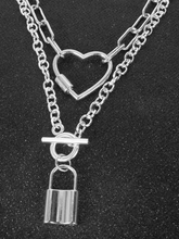 Load image into Gallery viewer, Sliver Chain Love Lock Necklace