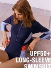 Load image into Gallery viewer, Long Sleeve Sunscreen Chlorine Resistant Swimwear