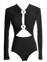 Load image into Gallery viewer, Niche long-sleeved Goddess Black Ring personalized with chest pad
