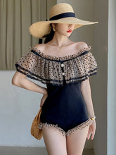 Load image into Gallery viewer, Deep V halter bikini blackness triangle

