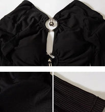 Load image into Gallery viewer, Niche long-sleeved Goddess Black Ring personalized with chest pad
