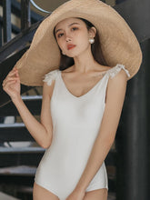 Load image into Gallery viewer, New Retro Black and White High Quality Embroidery Swimwear
