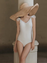 Load image into Gallery viewer, New Retro Black and White High Quality Embroidery Swimwear
