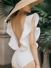Load image into Gallery viewer, Solid Ruffle V-neck One Piece (2 colours)

