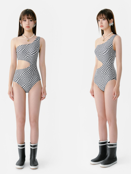 The Louise Black Gingham swimsuit