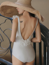 Load image into Gallery viewer, New Retro Black and White High Quality Embroidery Swimwear
