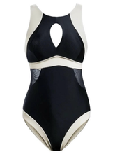 Load image into Gallery viewer, Halter Retro Stitching Swimwear with chest pad

