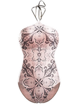 Load image into Gallery viewer, Romantic Pink One Piece Unique Back Strap Swimwear
