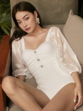 Load image into Gallery viewer, White Summer luv beachwear
