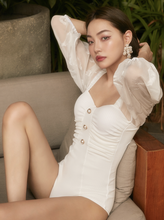 Load image into Gallery viewer, White Summer luv beachwear
