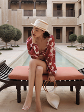Load image into Gallery viewer, Sydney Red Floral Front Two Piece Set
