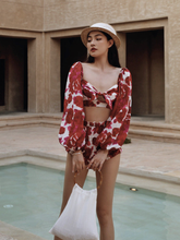 Load image into Gallery viewer, Sydney Red Floral Front Two Piece Set
